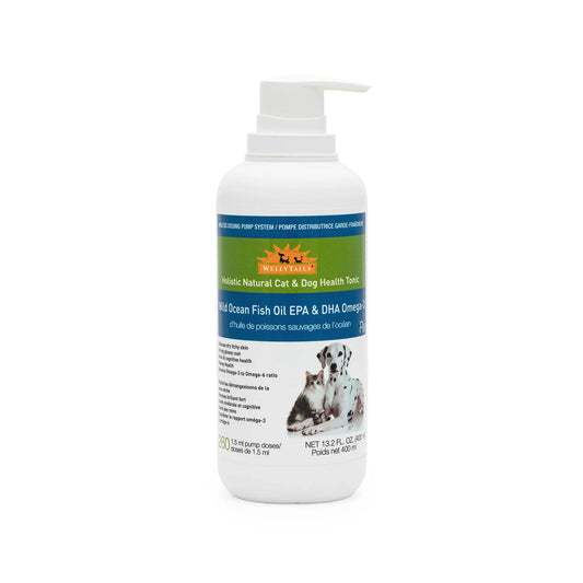 Wellytails Wild Ocean Fish Oil for Cat and Dog, 400ml