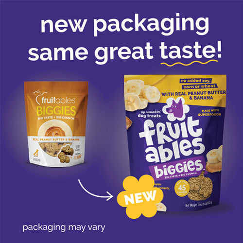 Fruitables® BIGGIES™ With Real Peanut Butter & Banana Dog Treat, 16-oz