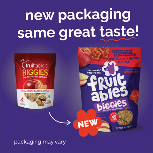 Fruitables® BIGGIES™ With Crispy Bacon & Apple Dog Treat, 16-oz