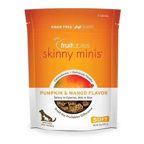 Fruitables® Skinny Minis® Pumpkin & Mango Flavor Dog Treat, 5-oz