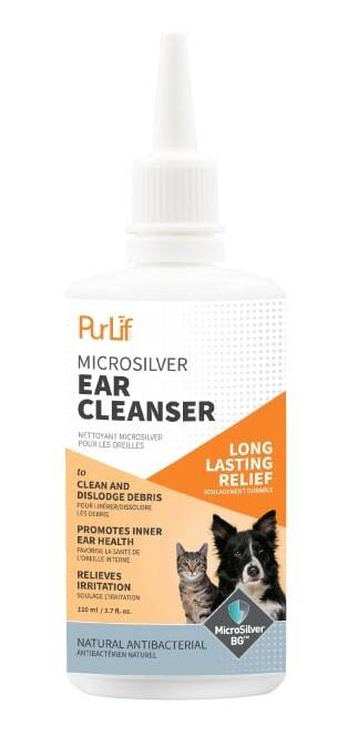 PurLif Pet MicroSilver Ear Cleanser, 110-ml