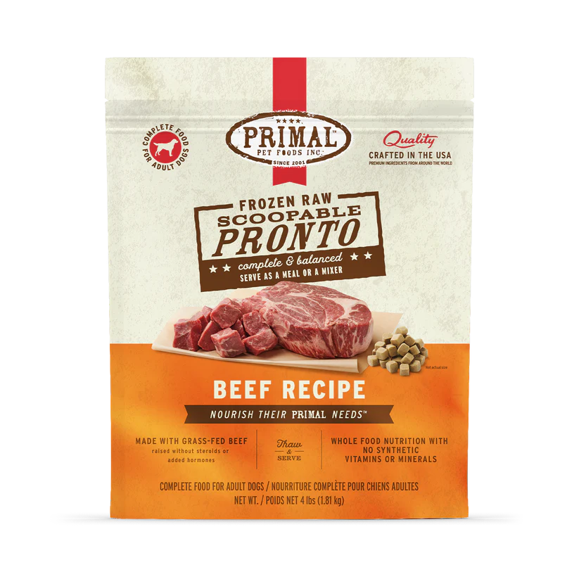 Primal Raw Frozen Pronto for Dogs - Beef Recipe 4-lb
