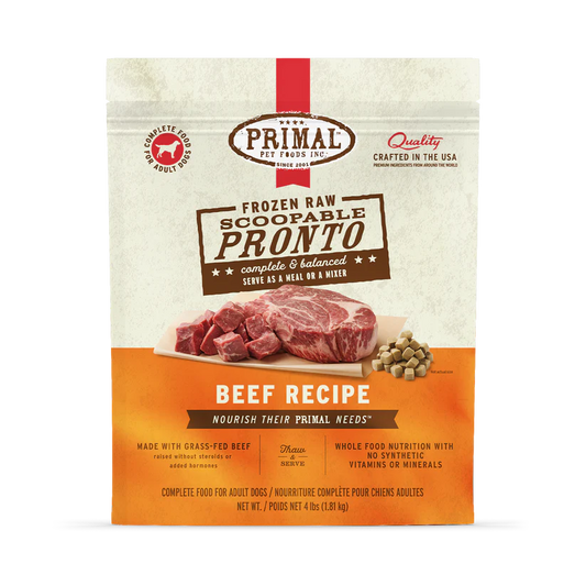 Primal Raw Frozen Pronto for Dogs - Beef Recipe 4-lb