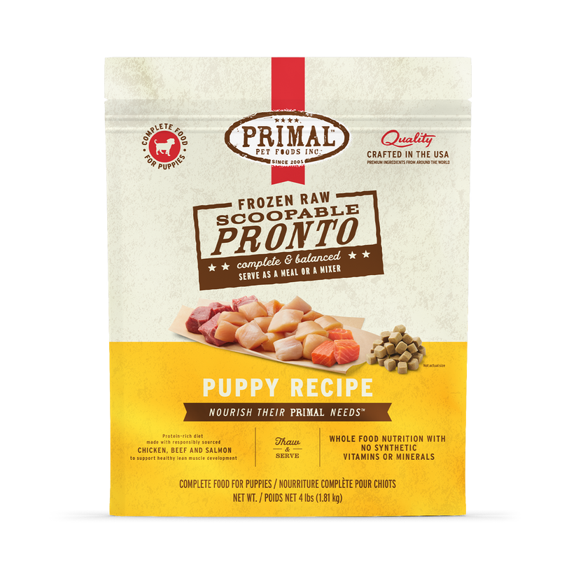Primal Pronto Puppy Formula Raw Frozen Dog Food, 4-lb