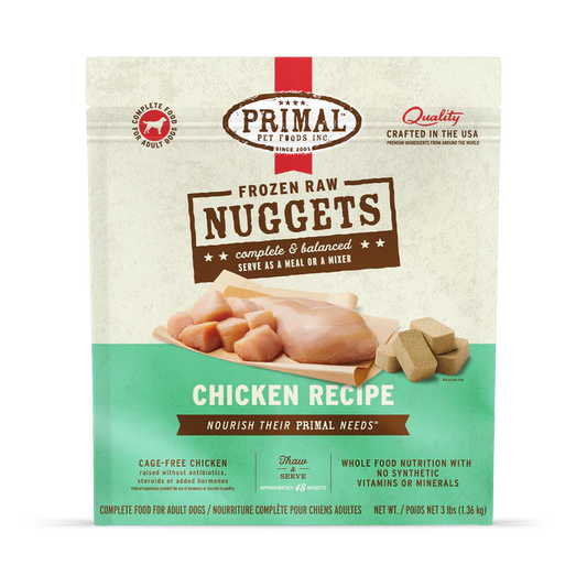 Primal Frozen Raw Nuggets Chicken Recipe Dog Food 3-lb Durham Region Ontario