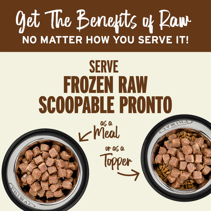 Primal Frozen Raw Scoopable Pronto Chicken Recipe Dog Food 4-lb