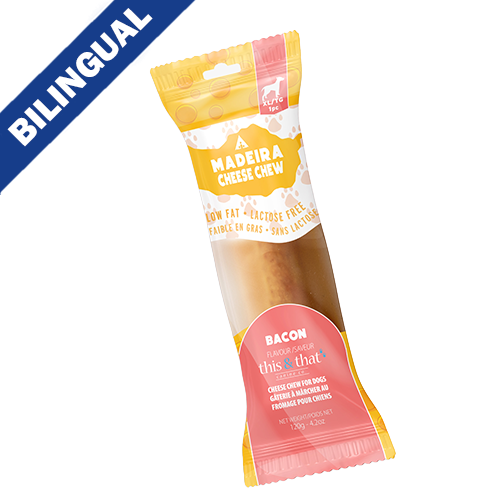 This & That Madeira Cheese Chews Bacon Flavor Extra Large dog chew stick