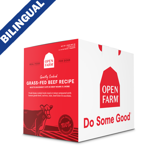Open Farm Grass-Fed Beef Gently Cooked Recipe Frozen Dog Food, 96-oz