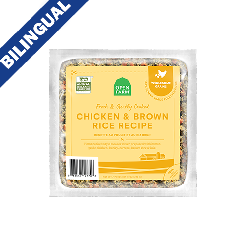 Open Farm® Chicken & Brown Rice Gently Cooked Recipe Frozen Dog Food, 10 x 8oz