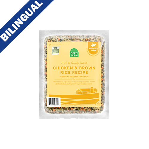 Open Farm® Chicken & Brown Rice Gently Cooked Recipe Frozen Dog Food, 16-oz