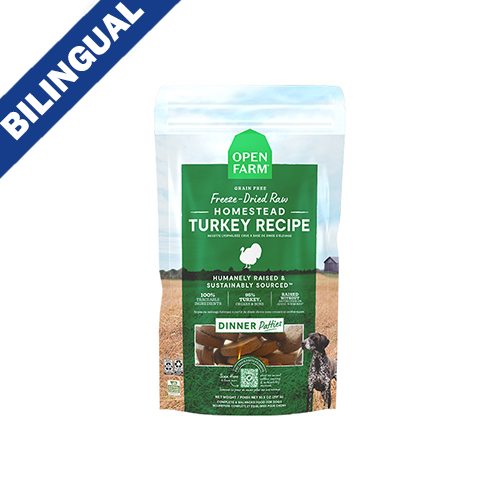 Open Farm® Homestead Turkey Freeze-Dried Raw Patties Freeze-Dried Dog Food, 10.5-oz