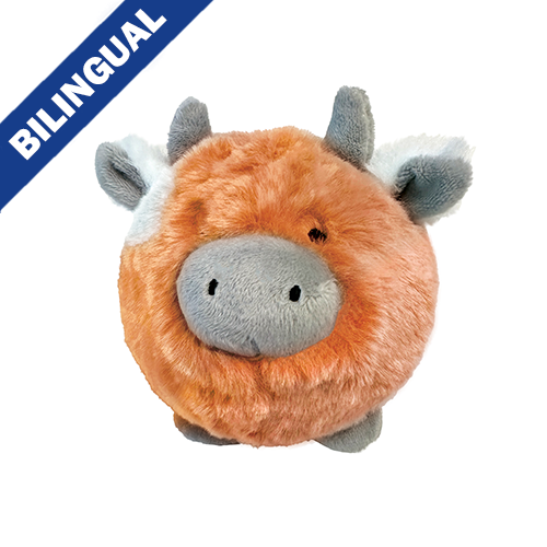 foufouBRANDS™ fouFIT™ Fuzzy Wuzzy MooMoo Small 3.5" Dog Toy