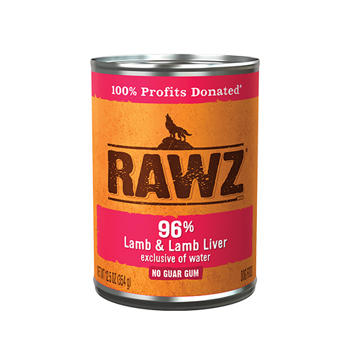RAWZ® 96% Lamb & Lamb Liver Wet Dog Food, 12.5-oz