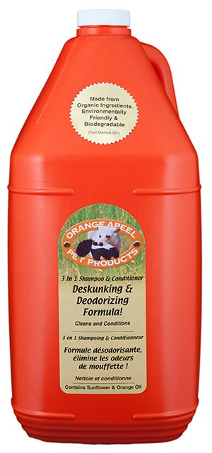 Orange-A-Peel 3 In 1 Shampoo Conditioner Deskunking Deodorizer Dog 3.5l