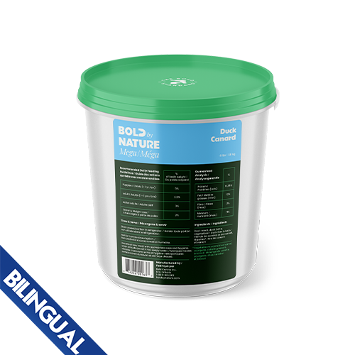 Bold by Nature Mega Duck Frozen Dog Food 4 lb Tub