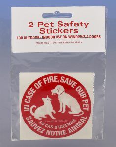 Enviro Fresh Safety Sticker Save My Pet Billingual Dog 2pk