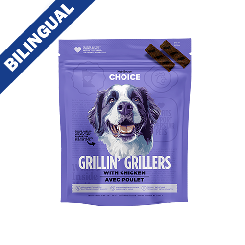 NutriSource Choice Grillin' Grillers with Chicken Dog Trea, 32-oz