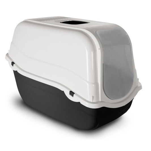 Bergamo Romeo Dome Cat Litter Box, Dark Grey, 57 x 39 x 41-cm (Size: 57 x 39 x 41-cm)