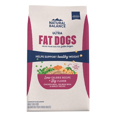 Natural Balance Ultra Fat Dogs Chicken & Salmon Low Calorie Formula, 24-lb