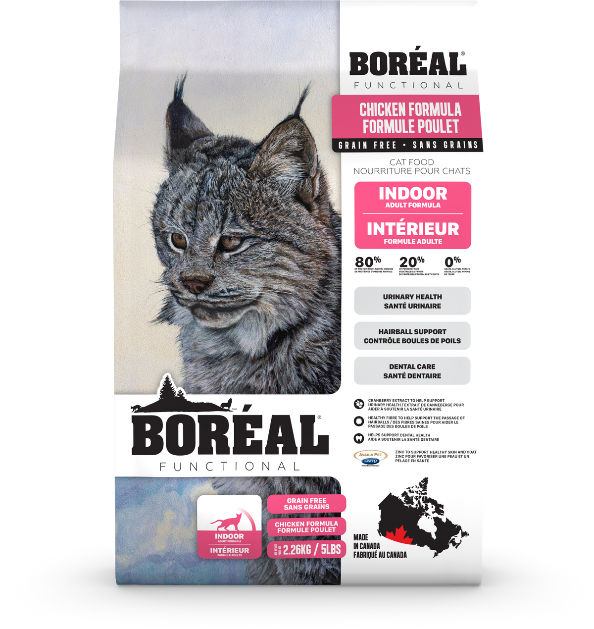 Boreal Functional Indoor Adult Cat Chicken Formula Dry Cat Food 1.8-kg Bowmanville Ontario
