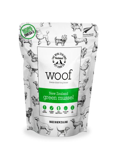 NZPF Woof Freeze Dried Green Lipped Mussels Treats, 50-g