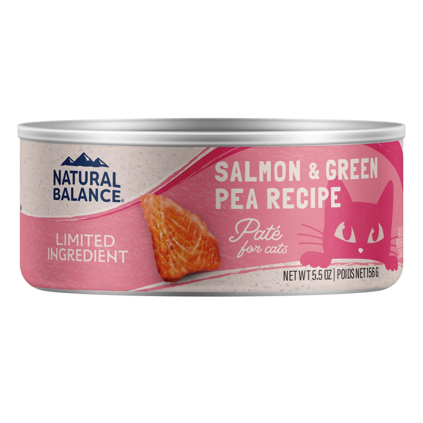 Natural Balance L.I.D. Limited Ingredient Salmon & Green Pea Pate Wet Cat Food, 5.5-oz