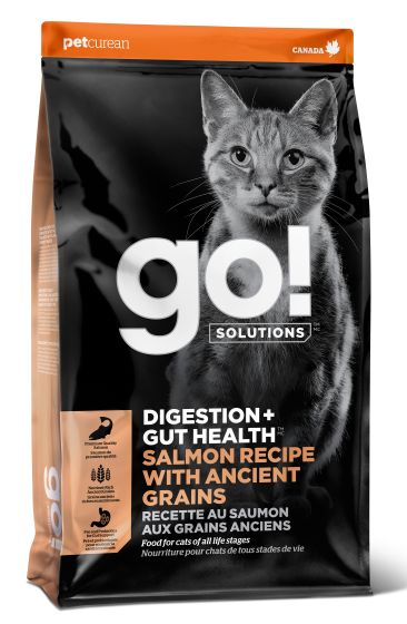 Go! Solutions Digestion + Gut Health Salmon with Ancient Grains Dry Cat Food, 8-lb (Size: 8-lb)