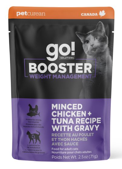 Go! Booster Cat Weight Management Minced Chicken And Tuna, 2.5oz