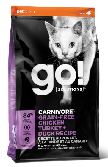 Go Carnivore Grain Free Chicken Turkey Duck Cat, 16-lb