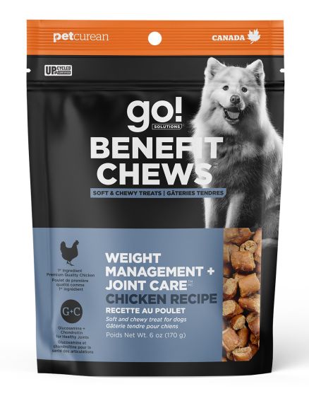 Go! Benefit Chews - Weight Management + Joint Care Treats Chicken Recipe - Dog - 170g