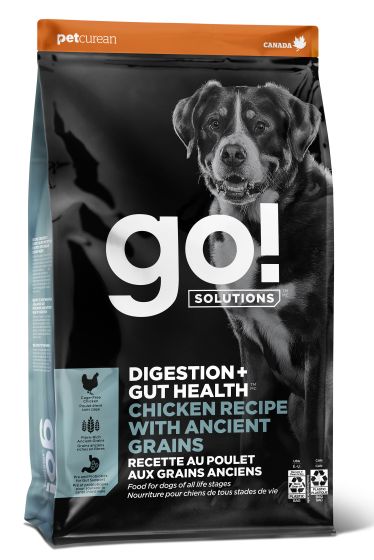 Go! Solutions Digestion + Gut Health Chicken Recipe with Ancient Grains Dry Dog Food 12-lb