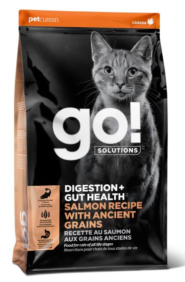 Go! Solutions Digestion + Gut Health Salmon with Ancient Grains Dry Cat Food, 6-lb