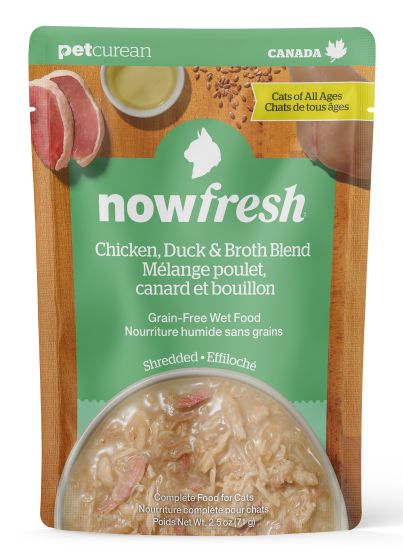 Now Fresh Grain Free Shredded Chicken, Duck And Broth Blend Cat, 2.5-oz