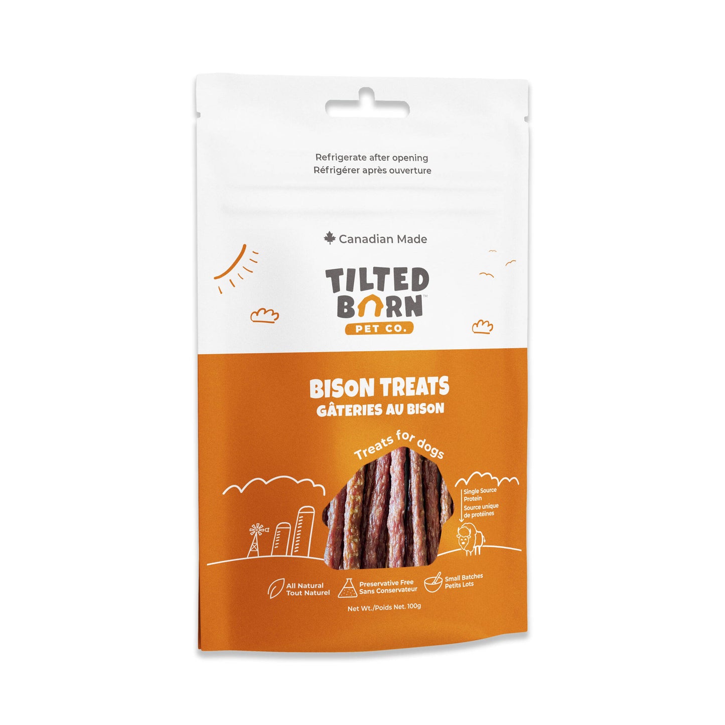 Tilted Barn Pet Co. Canadian Bison Treats 100g