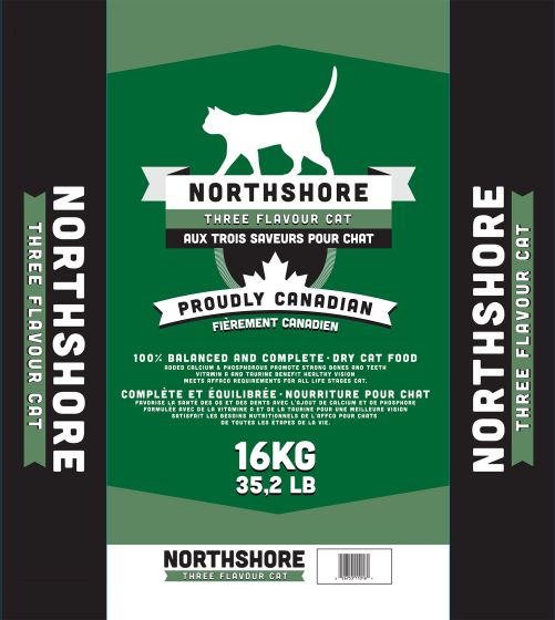 Northshore 3 Flavour Cat Food Cat 16kg