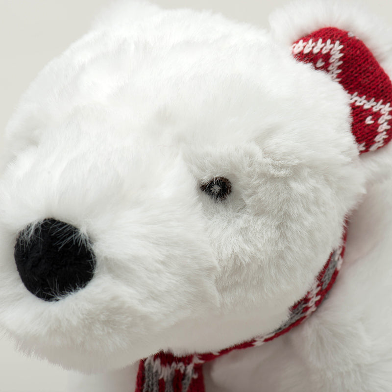 Hugglehounds Nordic Frost Squooshie™ Polar Bear Plush Dog Toy, Large