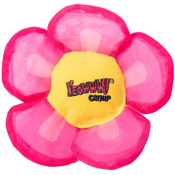 Yeowww Daisy Flower Tops Pink Cat Toy
