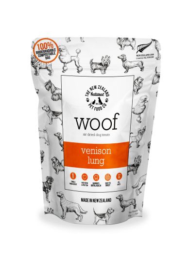 NZPF Air Dried Woof Treats - Venison Lung - 50g