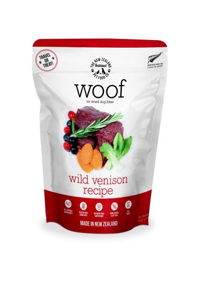 NZ Natural Pet Food Co. Woof Air-Dried Venison Dog Food 100-g Oshawa Ontario