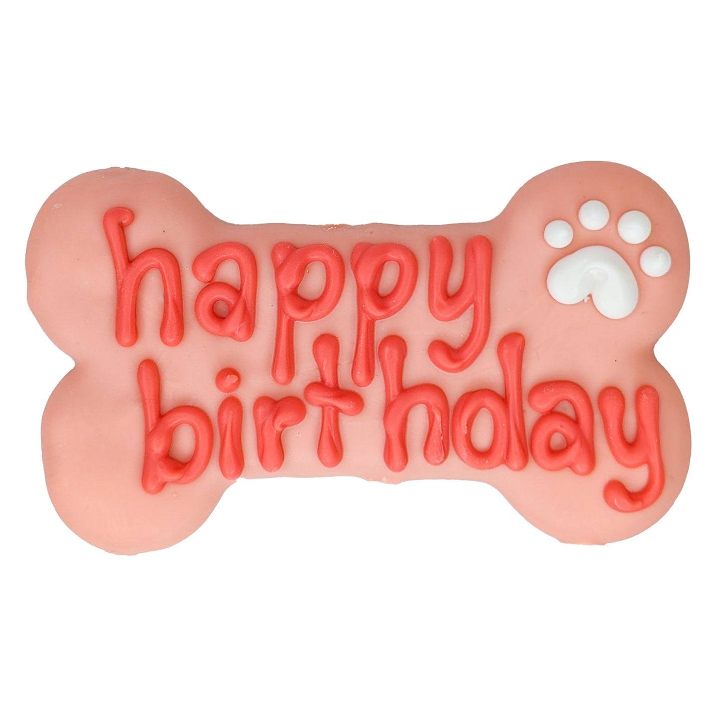 Bosco & Roxy's - Happy Birthday Bone Biscuit - Pink - 6"