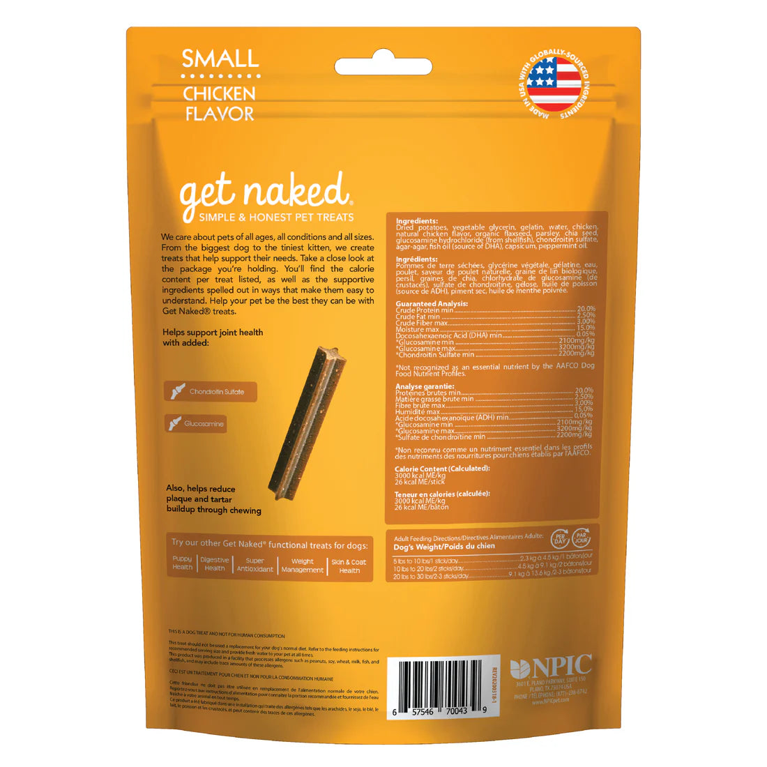 Get Naked - Dental Sticks - Joint Health - Small 6.2oz
