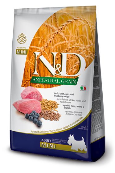 Farmina N&D Ancestral Grain Lamb & Blueberry Mini Dog Food, 7-kg