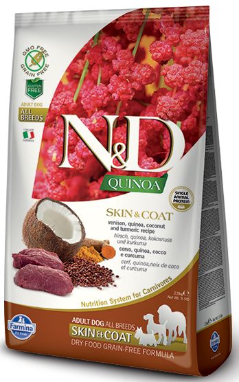 Farmina Quinoa Venison Skin & Coat Dog, 7-kg