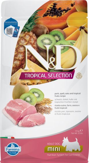 Farmina N&D Tropical Selection Pork Adult Mini Dry Dog Food 1.5-kg Orono Ontario
