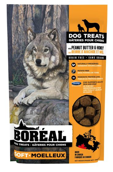 Boreal Grain-Free Peanut Butter And Honey Dog Treats, 150-gram (Size: 150-gram)