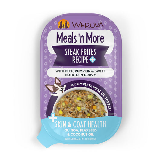 Weruva MnM Steak Frites Plus Recipe Wet Dog Food, 3.5oz