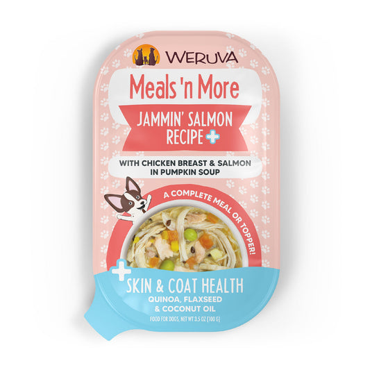 WERUVA MNM Jammin' Salmon Recipe Plus Wet Dog Food, 3.5-oz