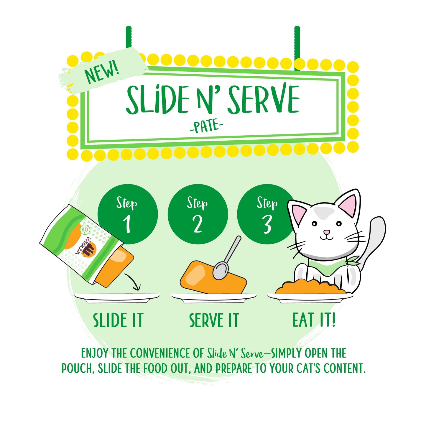 Weruva Cat Pate Let's Make a Meal Lamb & Mackerel Dinner in a Hydrating Puree Wet Cat Food Pouch, 5.5-oz (Size: 5.5-oz)