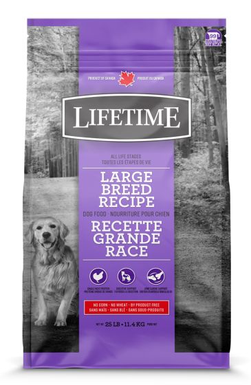 Lifetime Chicken & Oatmeal Large Breed Recipe Dry Dog Food, 25-lb