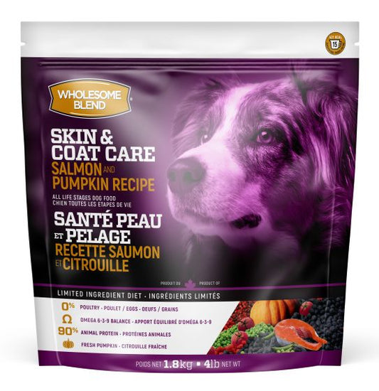 WHOLESOME BLEND All Life Stages Grain Free Skin and Coat Salmon and Pumpkin DOG, 1.8-kg